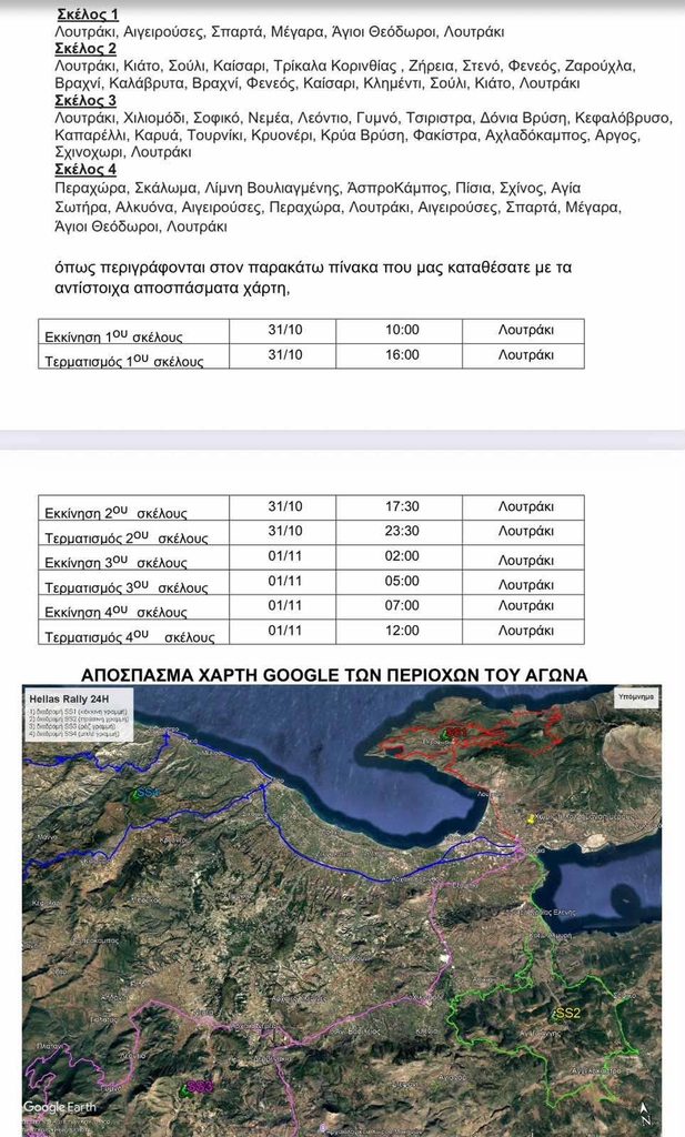 Αγώνας μοτοσικλετών Hellas 24H και ενημέρωση κυνηγών στο Λουτράκι othireutis